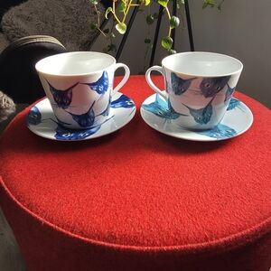 *RARE* IKEA Giltig collection teacup and saucer designed by Katie Eary. 